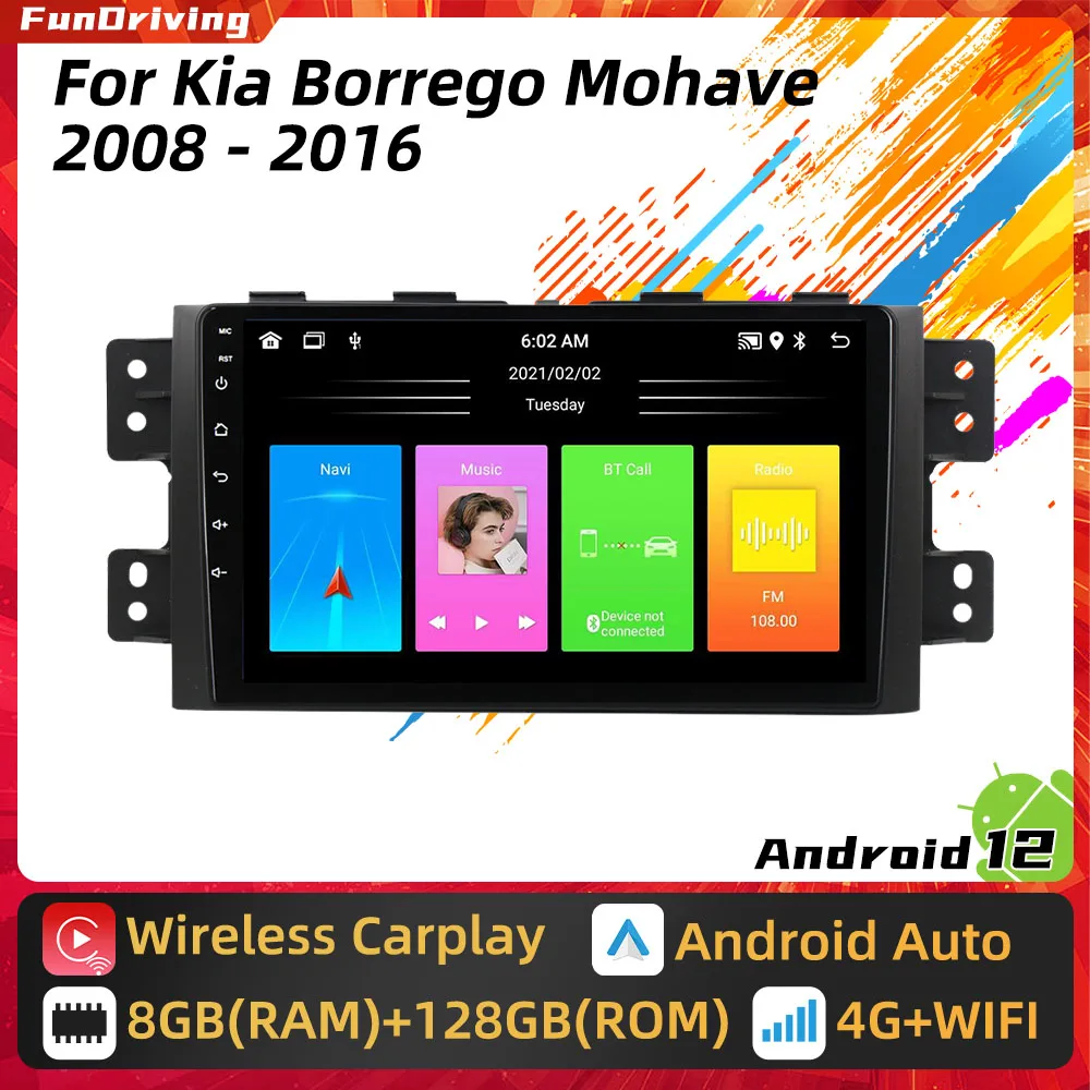 

for Kia Borrego Mohave 2008 - 2016 2 Din Android Radio Stereo Head Unit Autoradio GPS Navigation Carplay Auto Car Multimedia