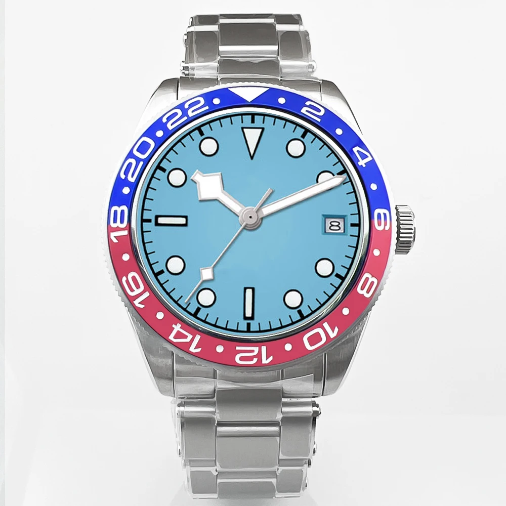 Custom Logo 39mm Luxury NH35 Automatic Watch Stainless Steel 200M Waterproof Sapphire Glass Luminous Mechanical Men Wristwatch