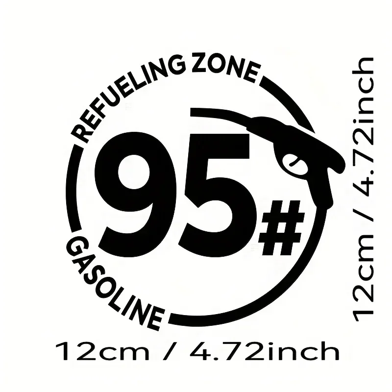 1 шт. зона заправки 95 #   Наклейка-водостойкая виниловая наклейка для энтузиастов топлива, крутой персонализированный автодекор