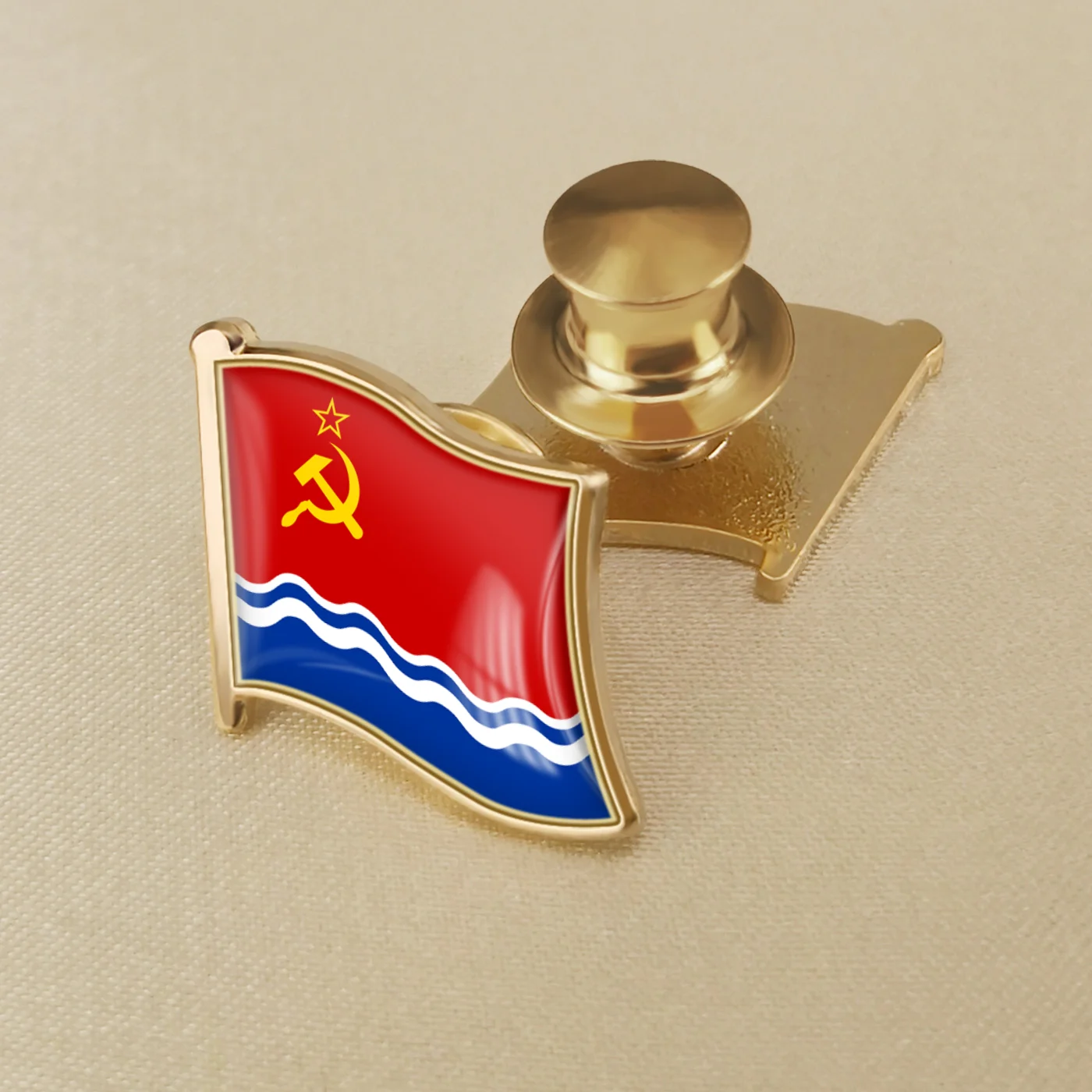 Latvian Soviet Socialist Republic Flag Lapel Pins Badges