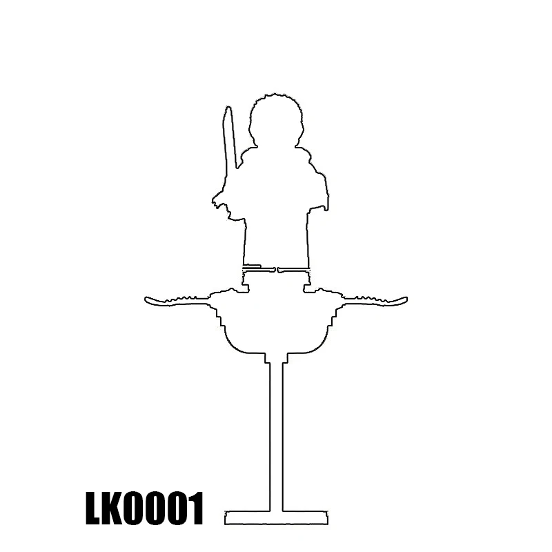 1ชิ้นแอ็คชั่นภาพยนตร์ของเล่นชุดLK0001 LK0002