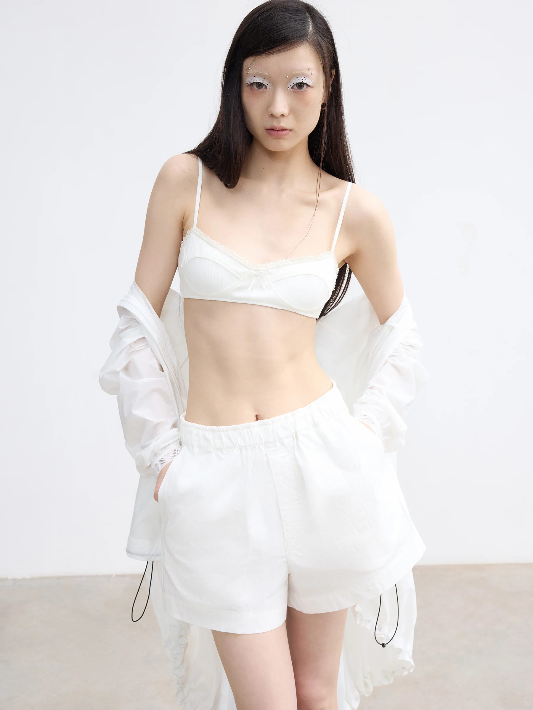 VERMO Comfortable Classic Arrogant Shorts Paper Cotton Texture Casual Versatile Stylish mid Waist Wide Leg Pants