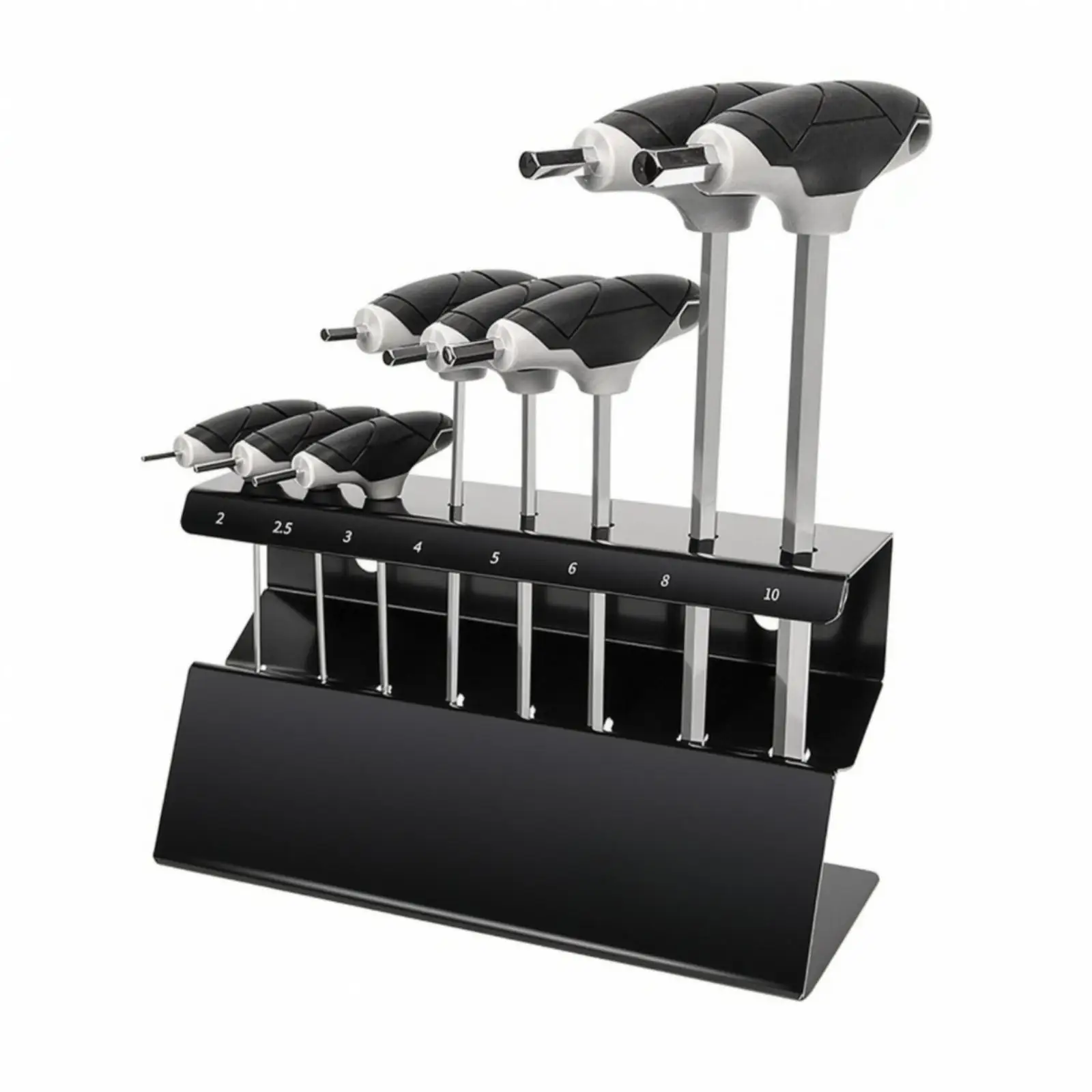 8 Pieces Hand Tool Ergonomic T-Handle Ball-End Hex Key Wrench T-Handle Allen Wrench with Ball End Black Oxide for Home DIYers
