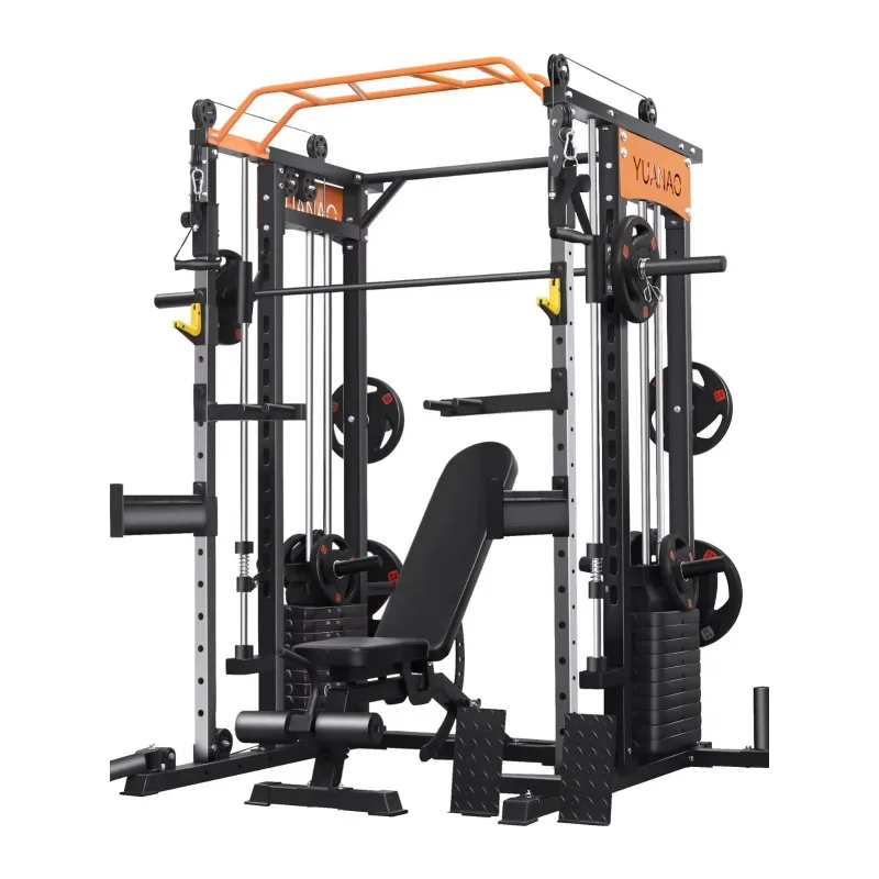 

Comprehensive Trainer with Cable Machine, Functional Power Rack & Smith Machine Multi-Functional Equipment