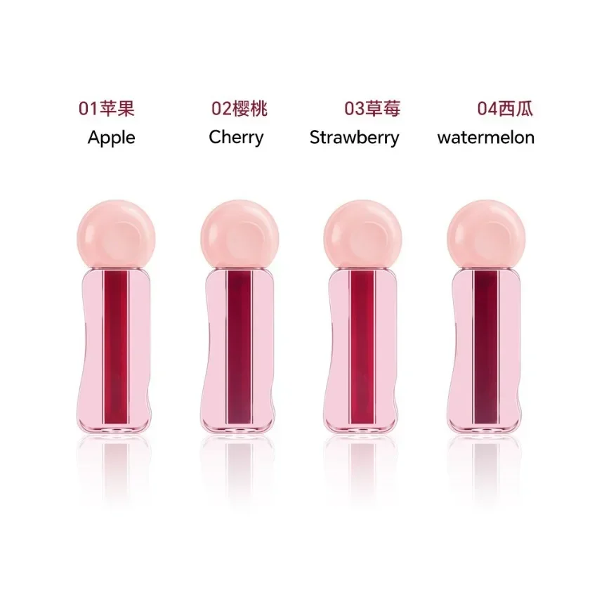 Private Label 4colors Jelly Lip Tint Moisturizing Long Lasting Gentle Sweat Nourishing Easy To Apply Cute Tube Lipgloss Bulk