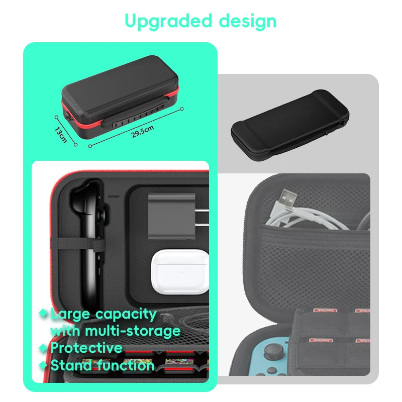 High Quality Big Carrying Case for Switch2 Console Portable Pouch Bag w/ Game Card Cartridges For NS Switch 2 Accessory Storage