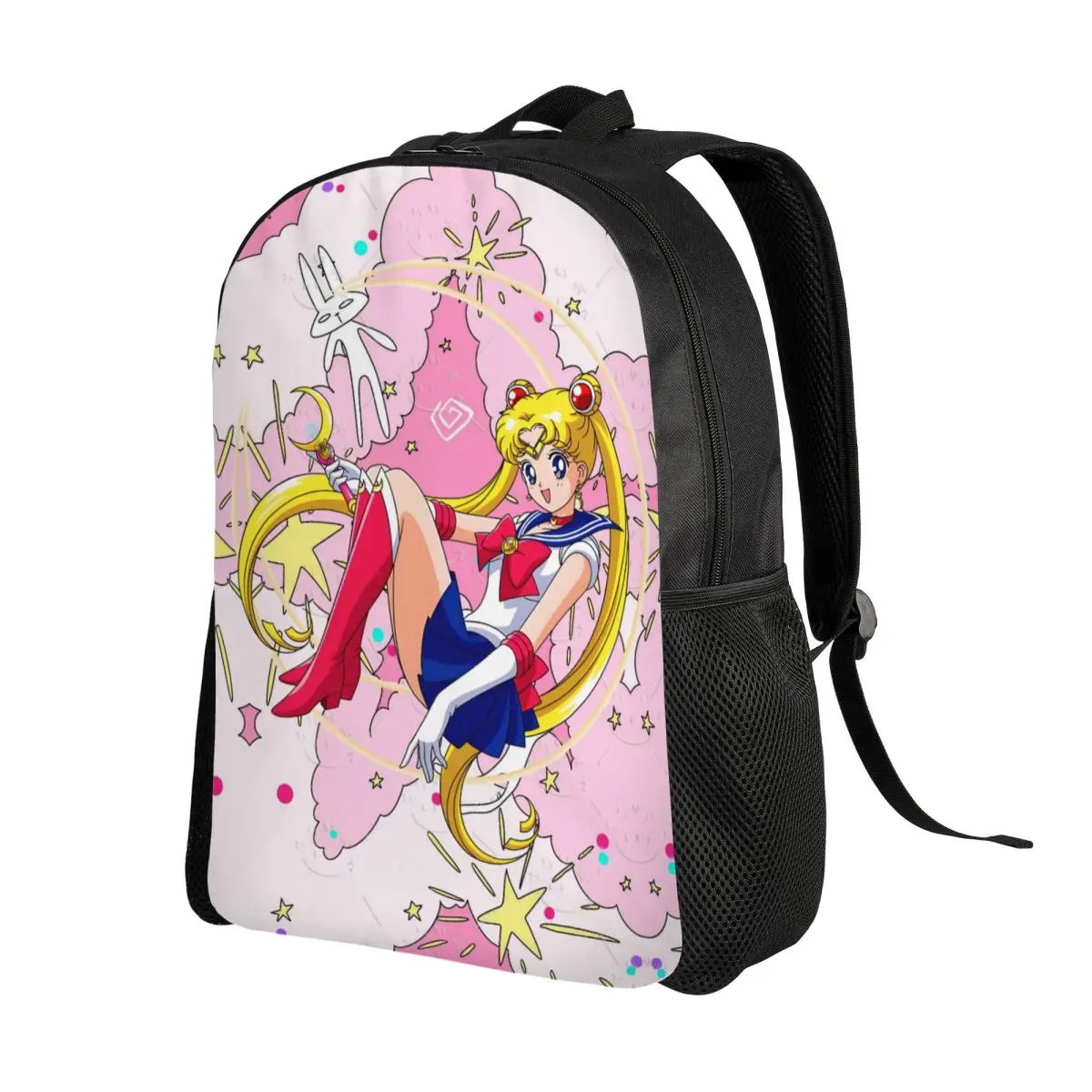 Personalizado Sailors Moons Bonito Dos Desenhos Animados Mochilas Homens Mulheres Casual Bookbag para Escola Faculdade Anime Sacos