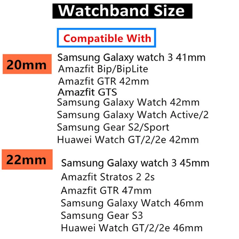 20mm 22mm slim Leather band For Samsung Galaxy watch Active 2 strap 44mm Huawei GT/2/Pro watch 4/Classic 45/40mm/46mm bracelet