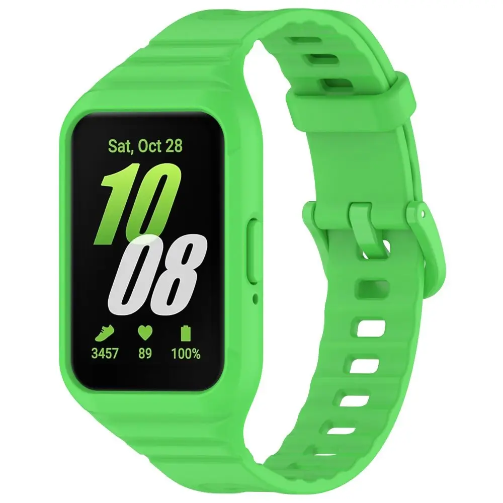 Funda de repuesto suave + correa de silicona integrada, correa de reloj inteligente, pulsera de reloj para Samsung Galaxy Fit3