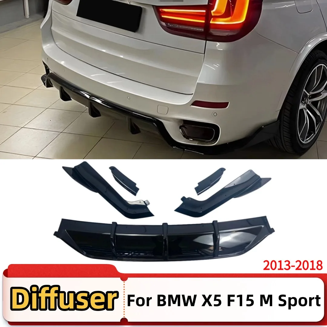 Heckspoiler Splitter Stoßstangenlippe für BMW X5 F15 M Sport 2013-2018 Außenteile Dekoration Tuning Zubehör Karosserie-Kit
