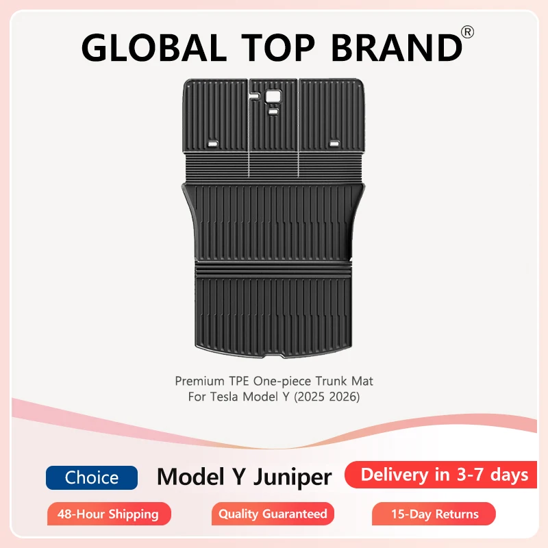 

TPE One-Piece Trunk Mat for Refreshed Tesla Model Y Juniper Floor Mats Cargo Liners Full-Coverage Protection Waterproof