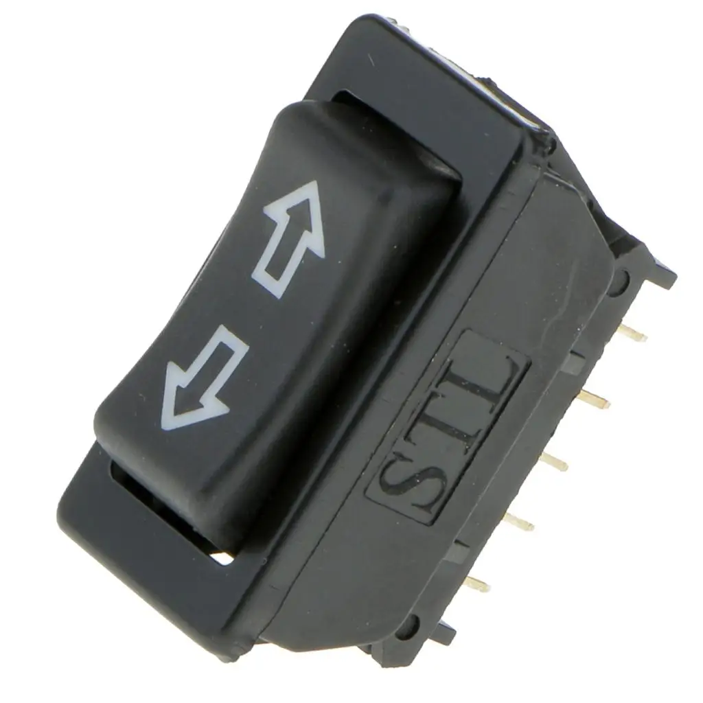 Illuminated Electric Window Switch Built in Yellow Green Light Universal Fit Plastic Replacement for Car DC12V 24V