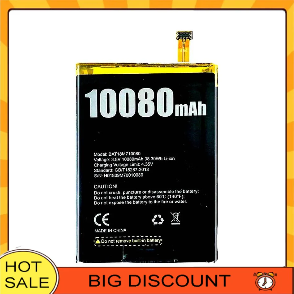 

BAT18M710080 10080Mah Mobile Phone Battery For Doogee S80 Lite Premium Replacement Safe