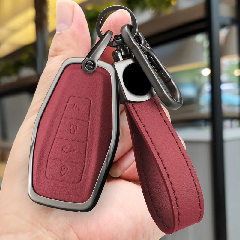 Zinc Alloy Car Key Case Cover Shell for Geely Okavango Coolray Atlas Monjaro Tugella Emgrand GT S Proton X50 X70 X6 X7 EX7 GC9