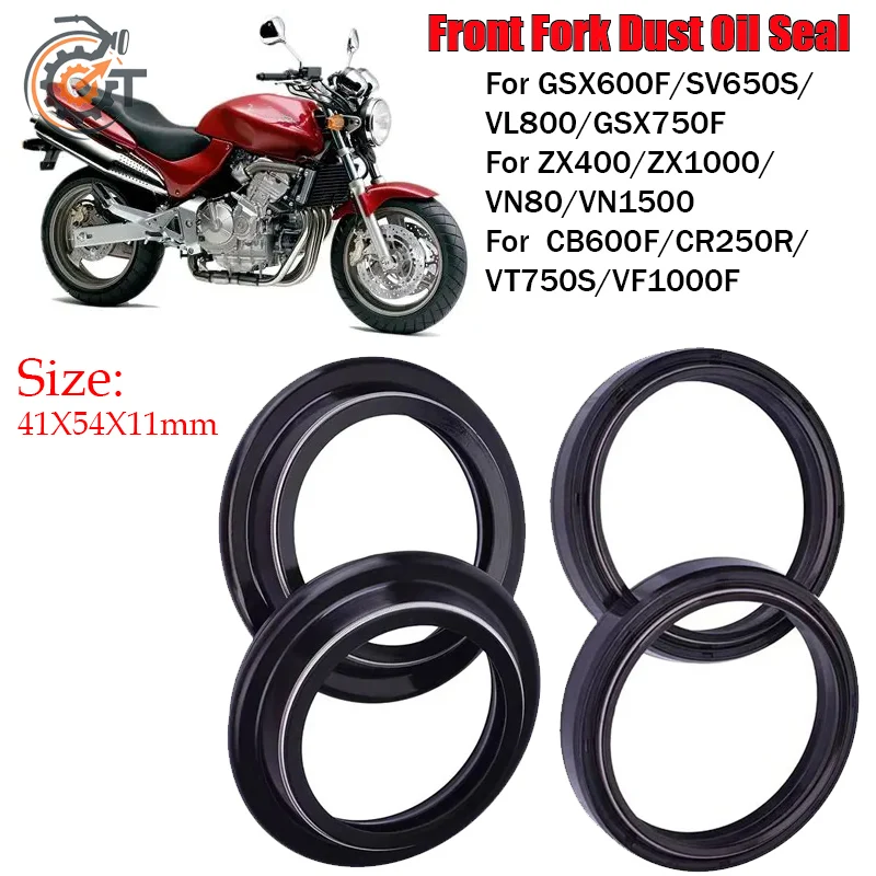 41x54x11 Fit For HONDA BMW KAWASAKI SUZUKI GSX600F GSX750F SV650S VL800 Motorcycle Accessories Front Fork Oil Seal Dust Seal