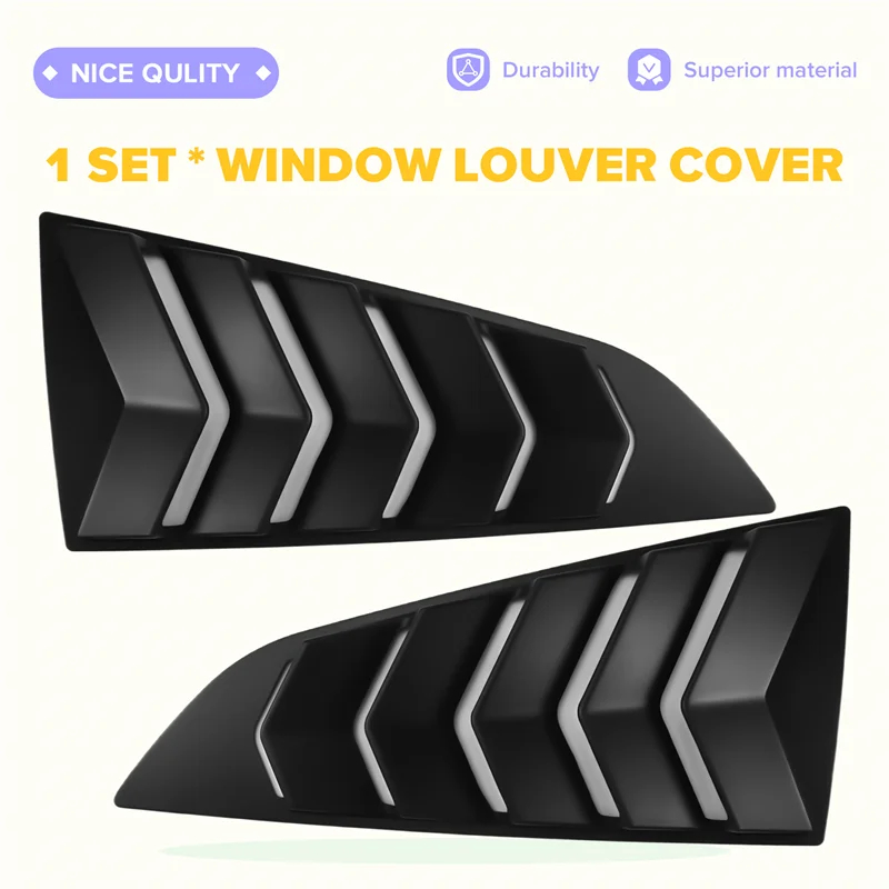 

Window Louver Cover Mustang Accessories For Ford Mustang Car Accessories For Mustang Window Louver Matte Black