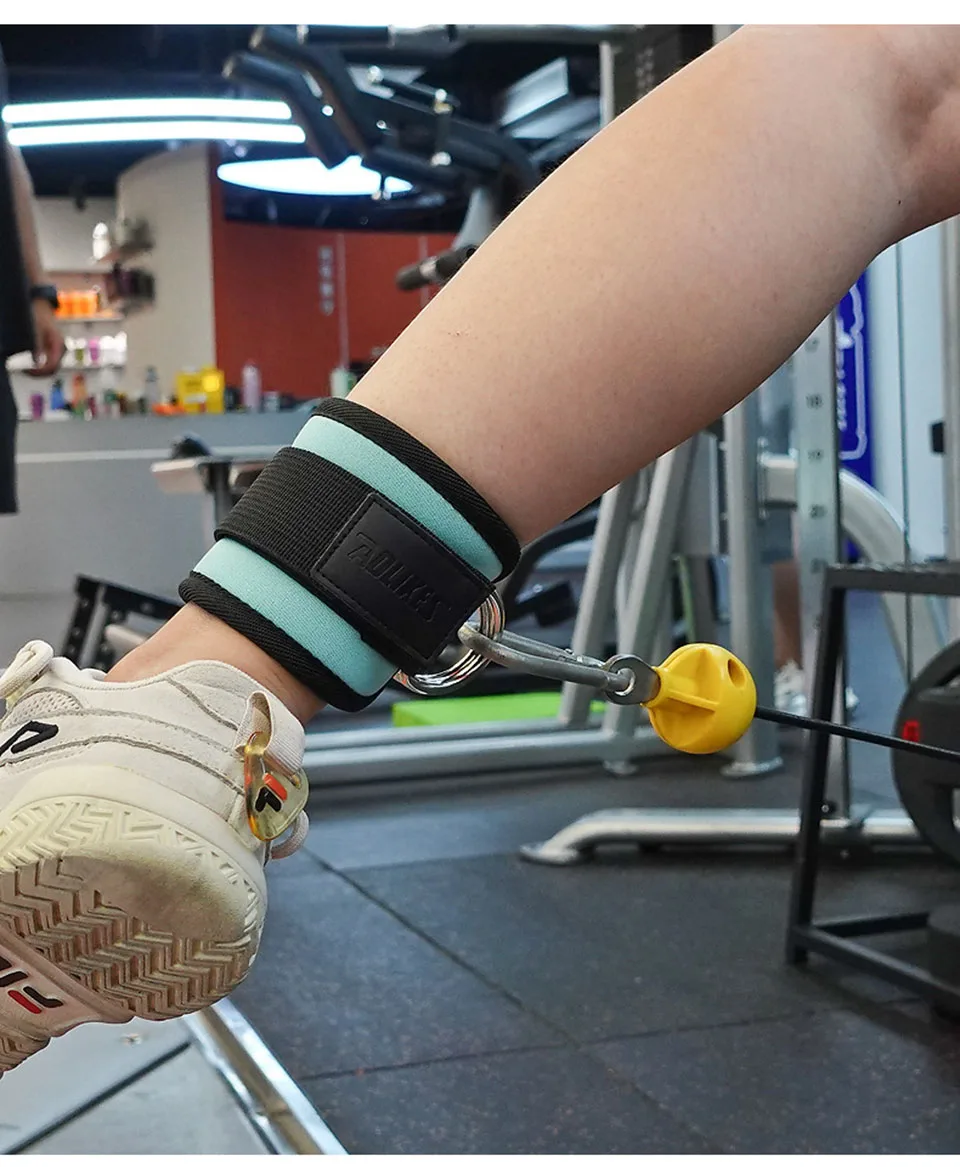 Aolikes verstellbare gepolsterte Knöchel manschetten gepolsterte Träger D-Ring Glute Kickback für Kabel maschine, ideal für Gesäß übungen – Detail 16