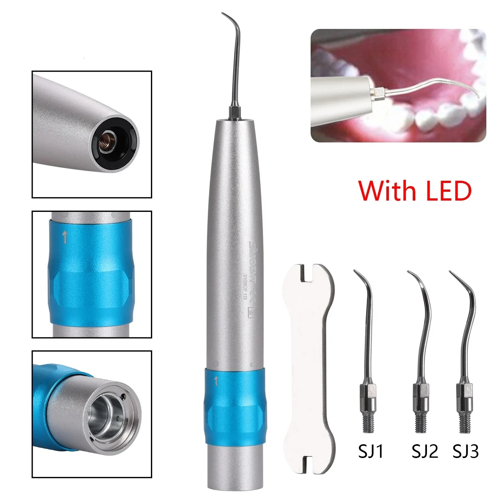 

Стоматологический фиброоптический LED-скейлер с воздушным охлаждением, наконечник L-типа, совместимый с быстросъемным соединением KAVO MULTIFLEX