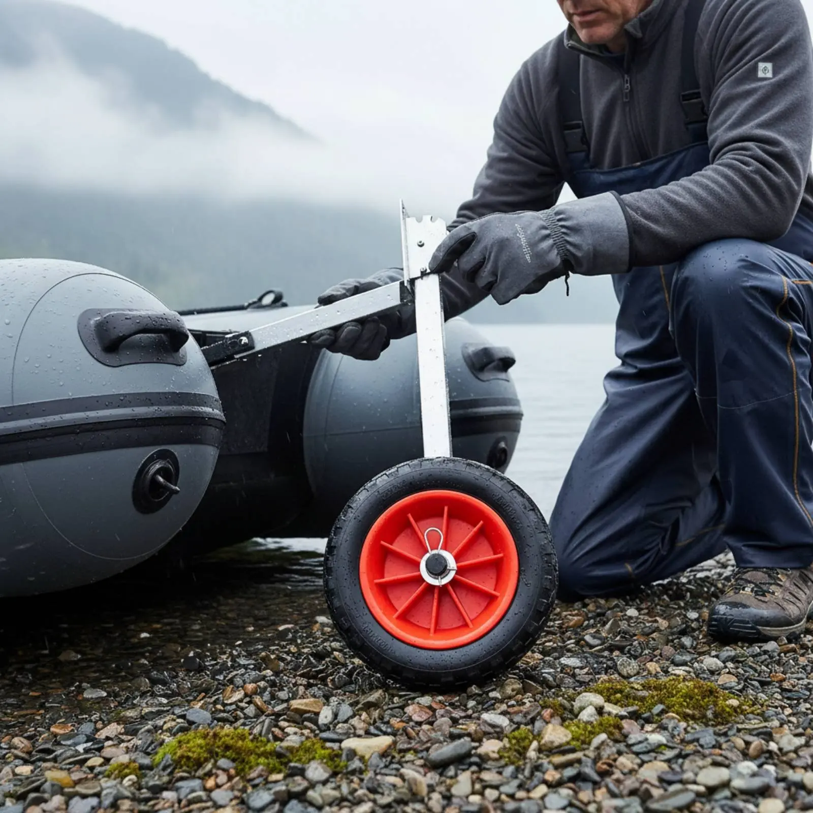 Inflatable Boat Stern Wheels 304 Stainless Steel Boat Stern Launching Wheels