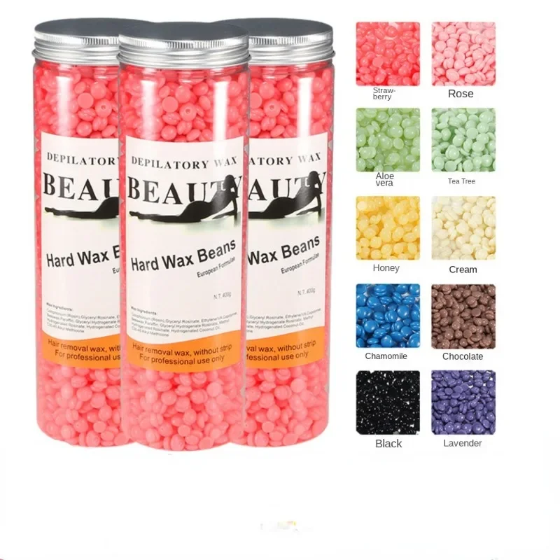 400g/Pack Wax Beans Depilatory Hot Film Wax Pellet Removing Bikini Face Hair Legs Arm Hair Removal Bean Unisex