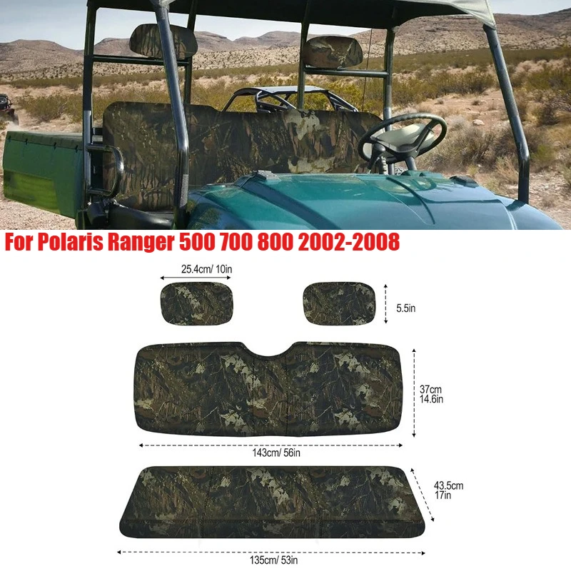 UTV Accessories for Polaris Ranger 500 700 800 2002-2008 Seat Covers Replacement Seat Cushion Cover Waterproof Wear‑resistant