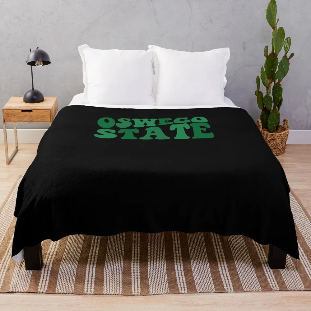 suny oswego - warped groovy font Classic T-Shirt Throw Blanket Personalized Gift Luxury Decorative Beds Blankets