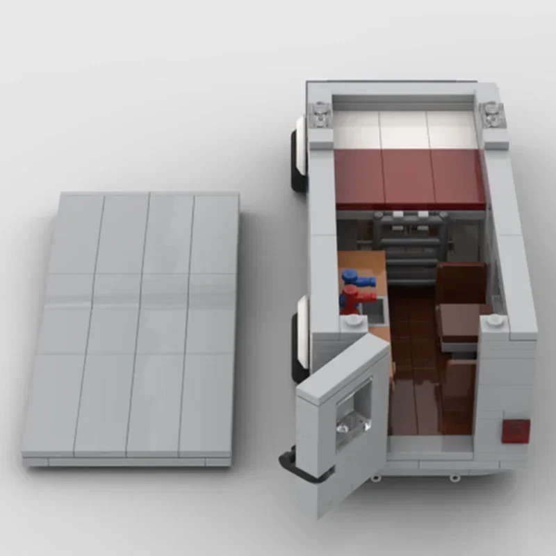 도시 자동차 모델 Moc 빌딩 브릭 1982, 클래식 캠핑 차량 기술, 모듈식 블록 선물, 크리스마스 장난감, DIY 세트 조립