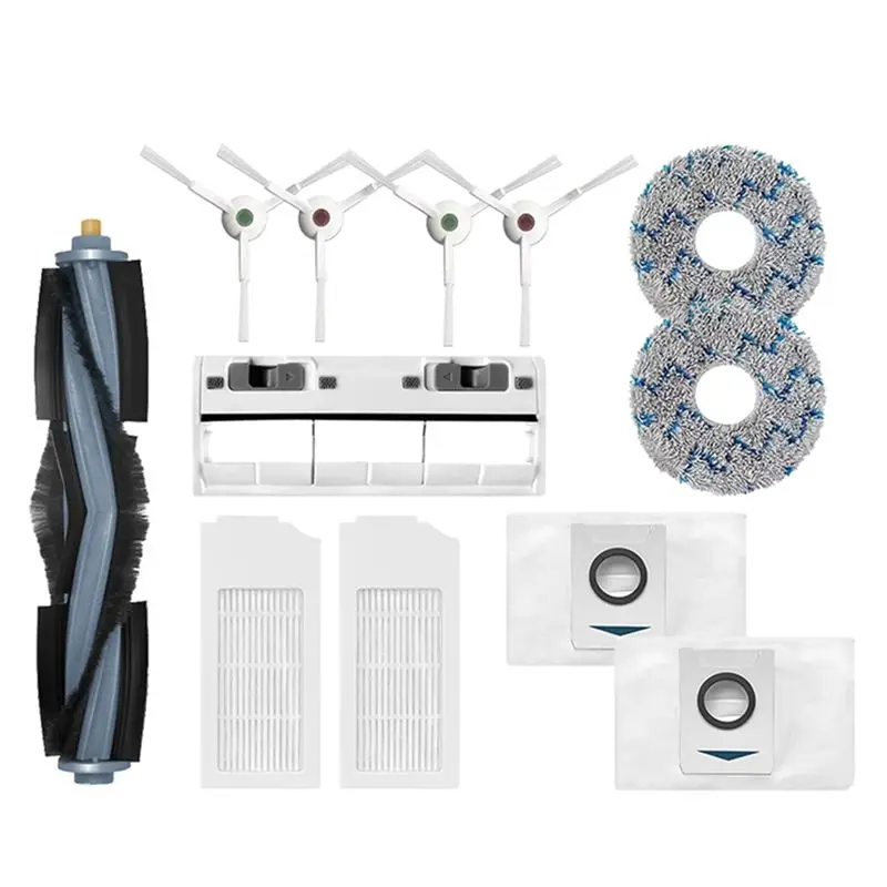 VEHO-Vacuum Cleaner Accessories Set For Ecovacs Deebot T10 TURBO X1 OMNI:Main Brush Side Brush Cover Filter Dust Bag Cleaning Cl