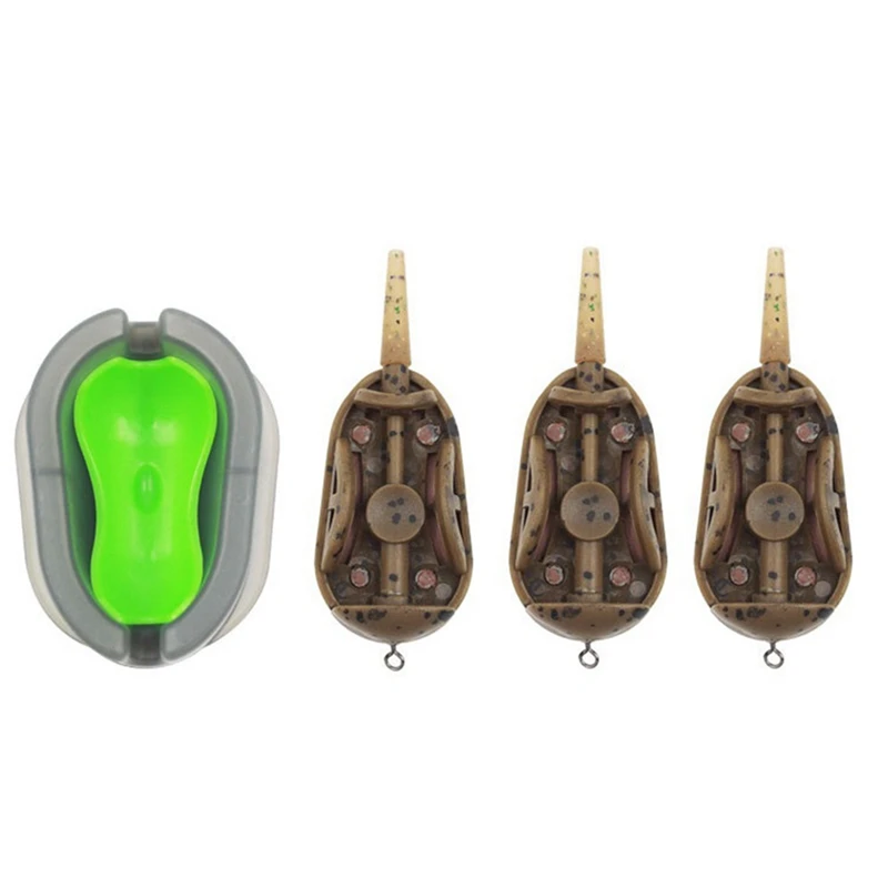 낚시 피더 도구 및 퀵릴리즈 피더 몰드, 낚시 미끼 거치대, 페스카 낚시 액세서리, 3 개, 1 개