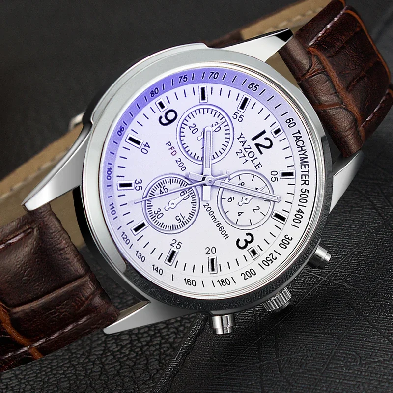 Military Casual Men Watches Top Brand Luxury Men's Quartz Watch Casual Business Leather Belt Male Wristwatch Clock reloj hombre