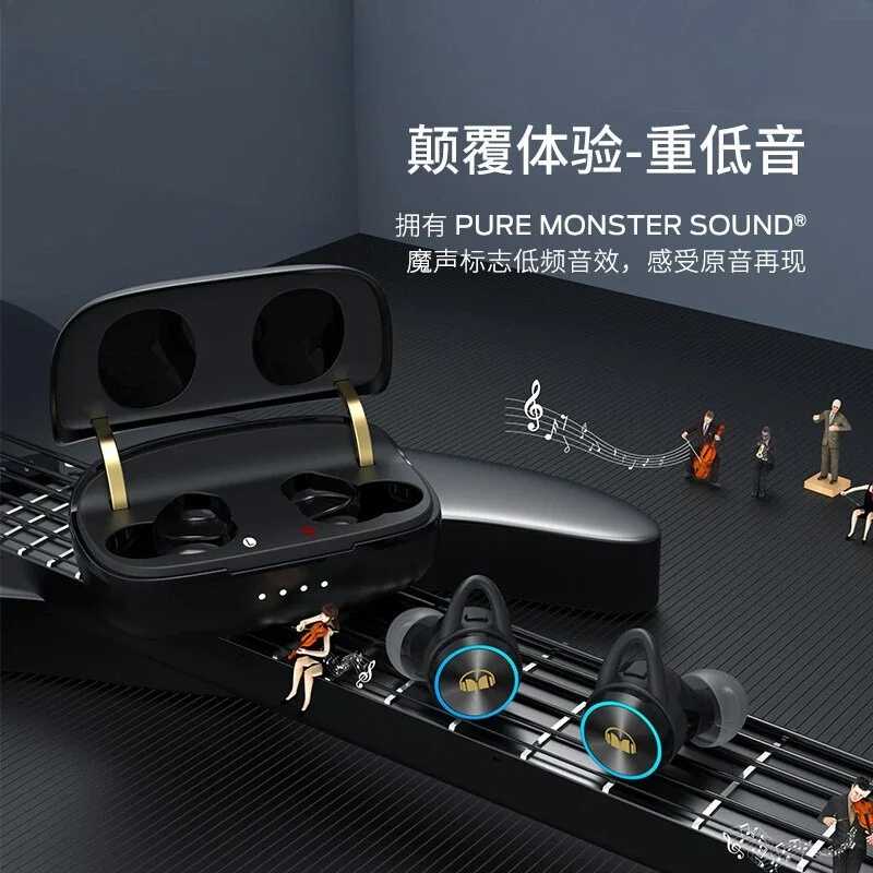 Bluetooth headset, in-ear new professional-grade call noise reduction, special for sports, long battery life