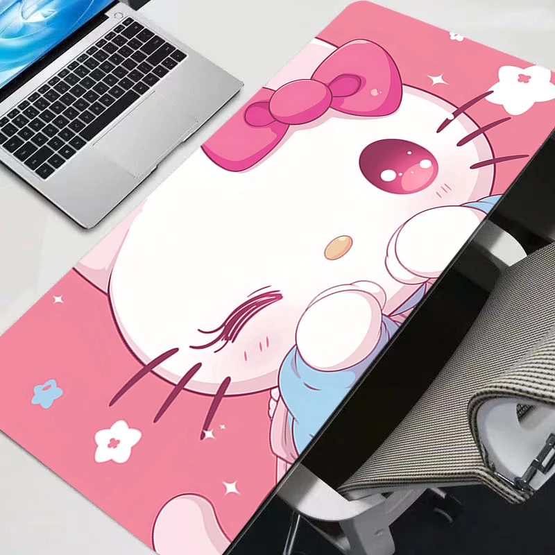 Tappetino per mouse grande Hello Kitty Progettato specifico Tappetini da scrivania con stampa HD Accessori da gioco per PC Tappetino per mouse Tappetino per tastiera portatile