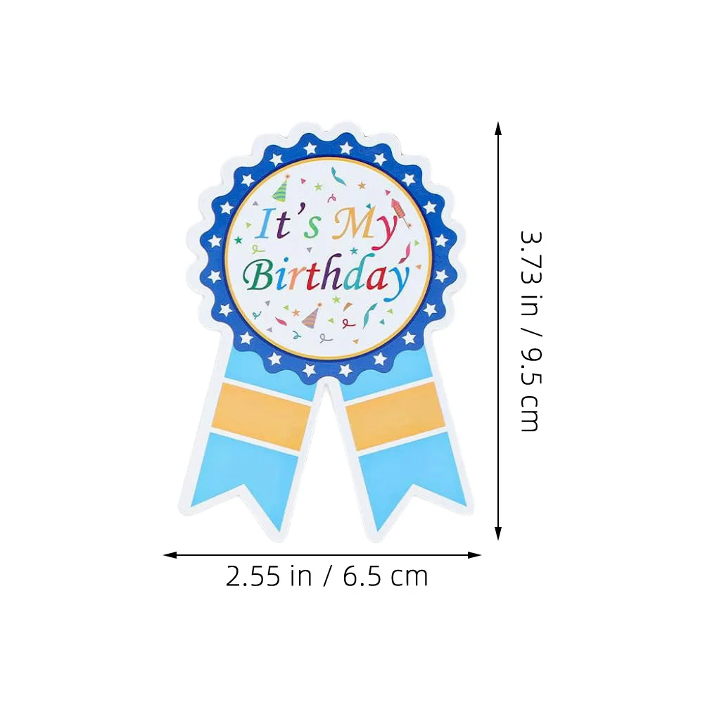 200Pcs Happy Birthday Badge Stickers Vibrant Colors for Scrapbooking Cards and Classroom Party Decorations Party Badges