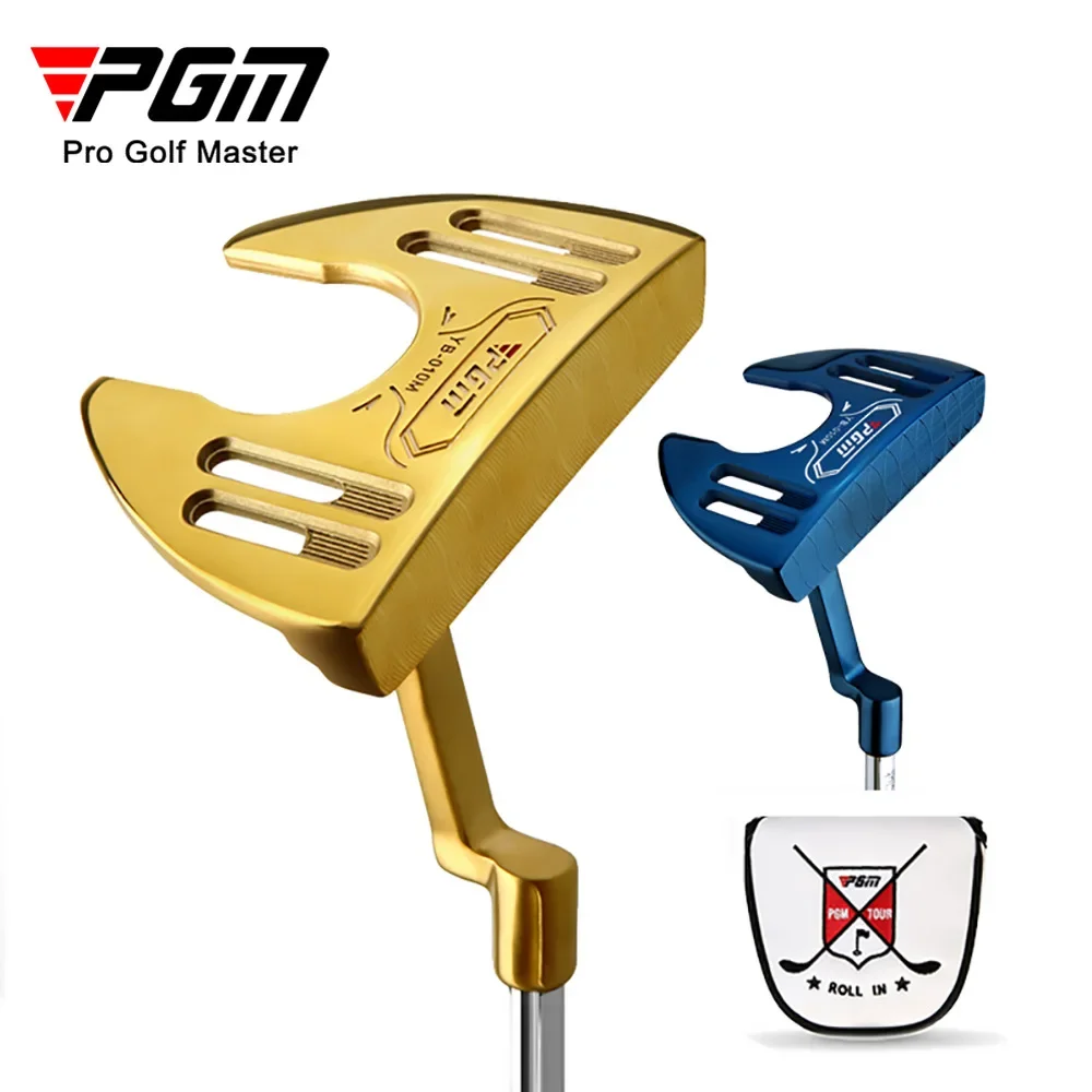 PGM new Golf putter Golf Men\'s Club Blue/Gold Putter with Line of Sight Large Grip Hitting Stability TUG023