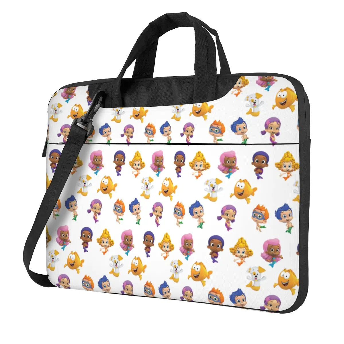 All Bubble Guppies Together Cartoon Mermaids Kids Crossbody Laptop Bag Case Computer Bag 13 14 15.6 Inch  Macbook Pro Lenovo