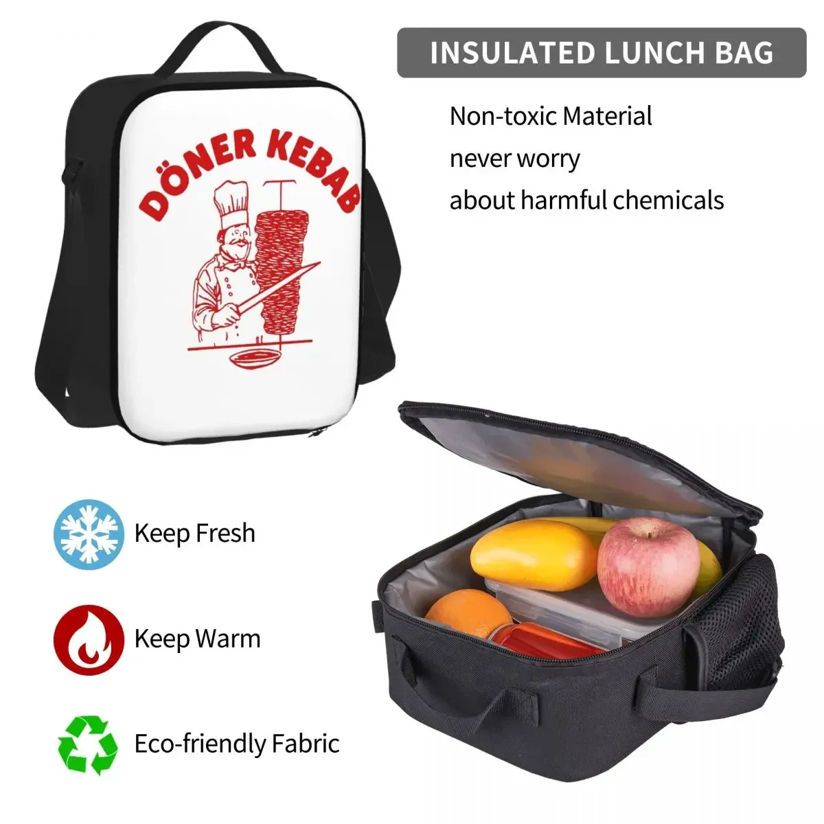 Döner Kebab Rucksäcke Jungen Mädchen Bücher tasche Studenten Schult aschen Cartoon Kinder Rucksack Lunch Bag Stift Tasche dreiteiliges Set