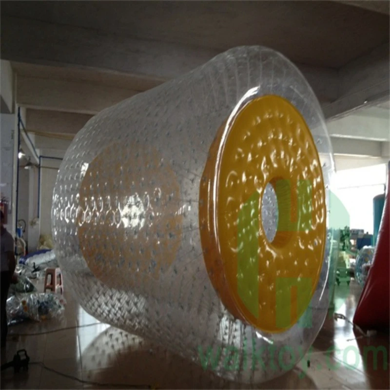 Outdoor Inflatable hamster wheel toy Double colors water roller joint  pump for road roller wheel