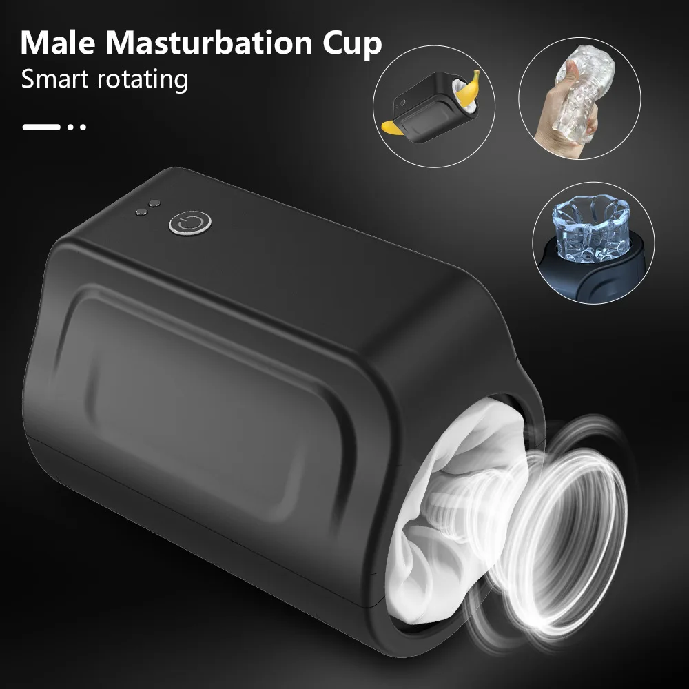 Tasse rotative à double tête pour hommes avec vagin réaliste, tasse de jaune de fellation, jouets sexuels pour adultes