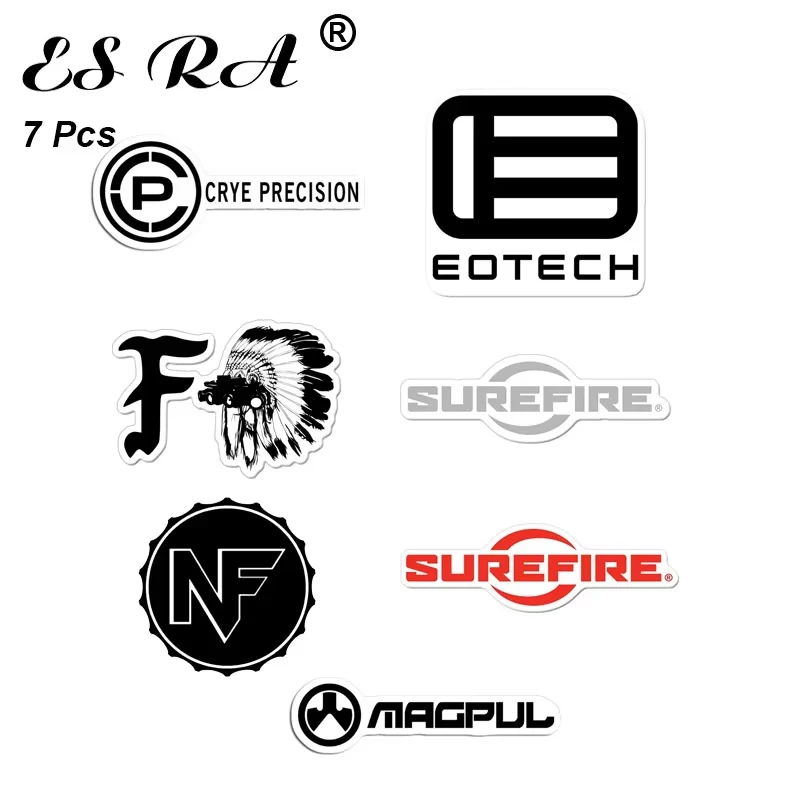 7 Pcs/Set Tactical  Laptop Decals Car Stickers Skateboard Decoration Military Pegatinas Waterproof for Lugguage Bicycle Pitcher