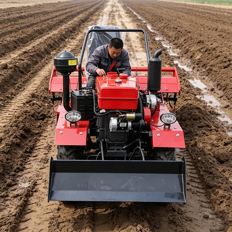 

Customized Four Wheel Rotary Tiller with Wheel Cultivator for Multi Purpose Four Wheel Tractor