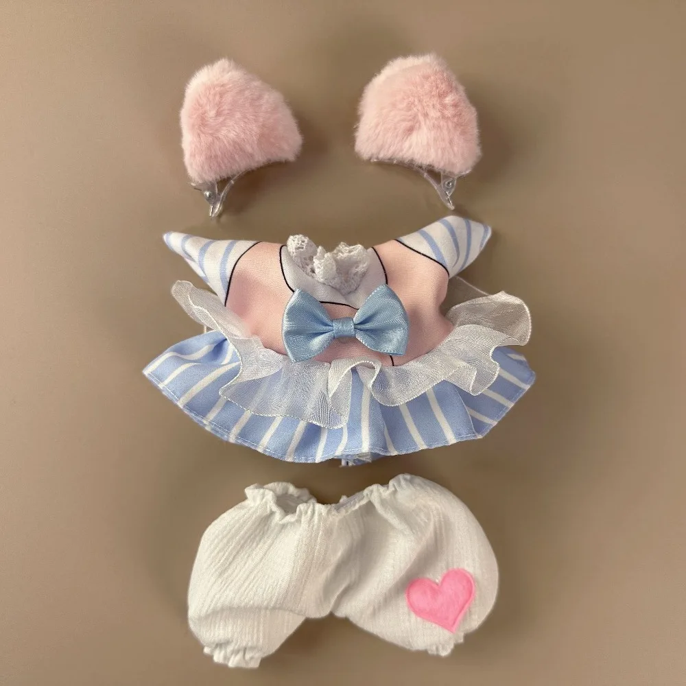 

Trendy 22cm 22cm Clothes Girl's Gift DIY Rompers Set Replaceable Accessories Strap Dress Set Sweet Girl