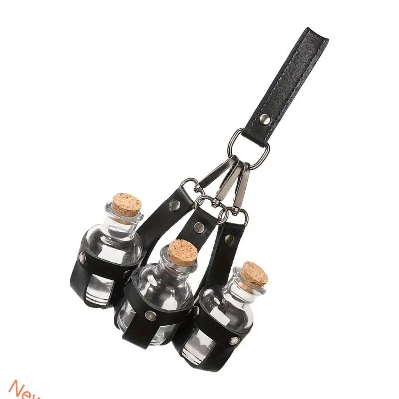 Bouteille potion sorcière Halloween avec porte-cuir Stoppers Corppers Costume Costume Cosplay Accessoires pour femmes