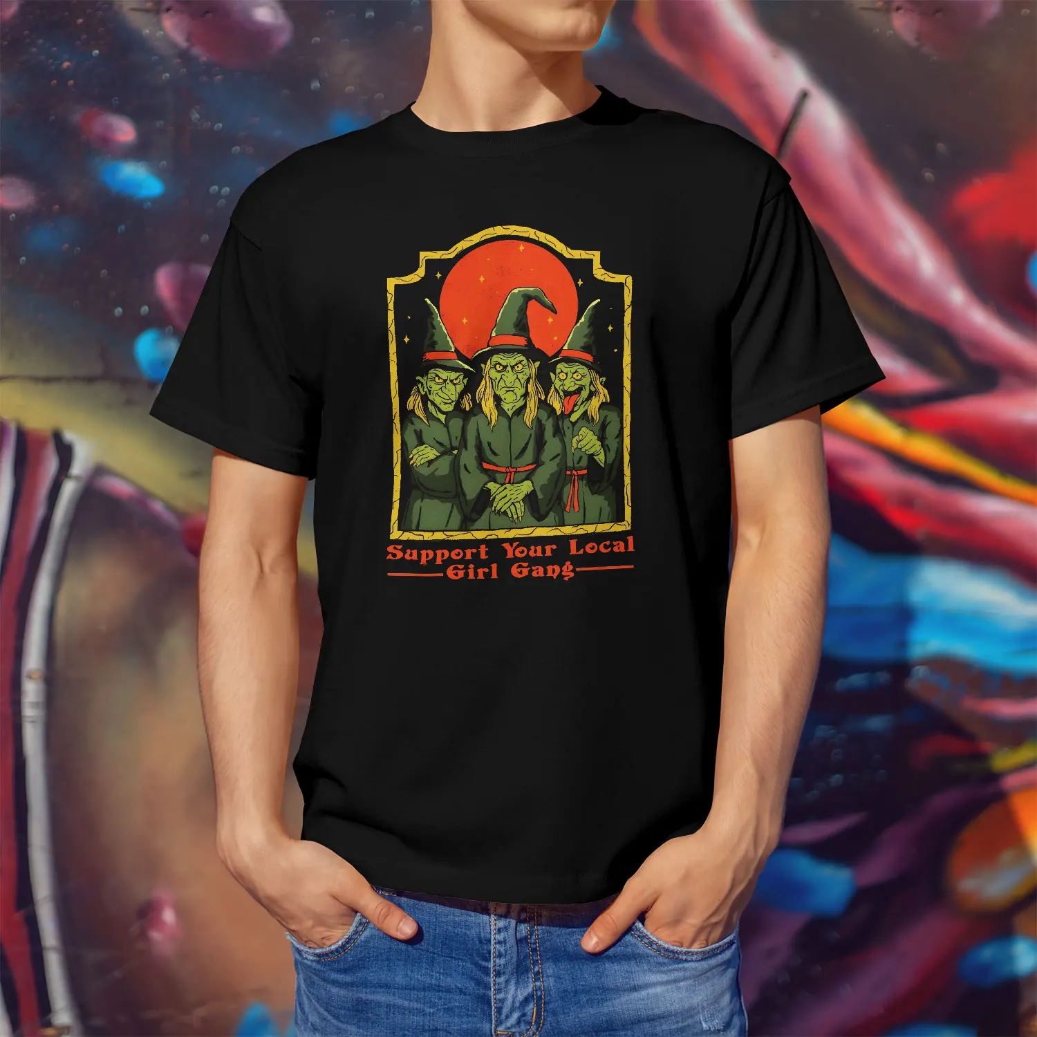 تي شيرت رجالي قطني يدعم فتاتك المحلية ذات جرافيك عالي الجودة بتصميم كاجوال للشارع للرجال والنساء