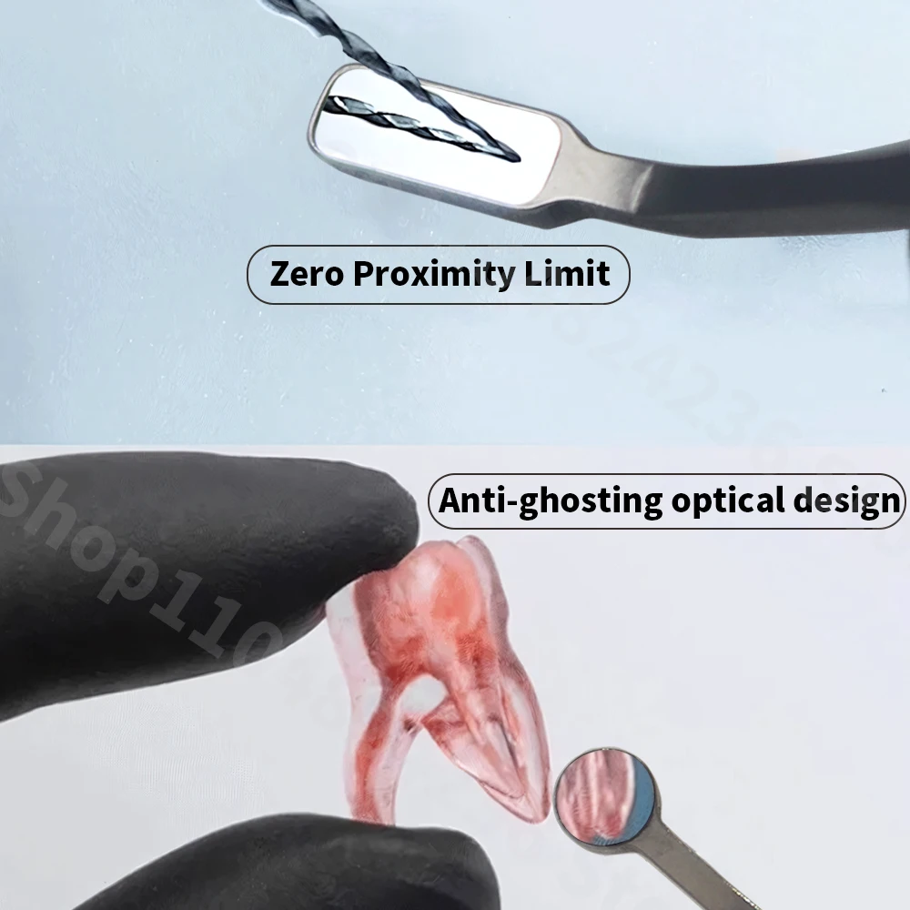 Dental Micro Mouth Mirror 2mm 3mm 5mm Anti Fog Reflector Odontoscope Multifunction Oral Checking Tool Detachable Handle Steriliz