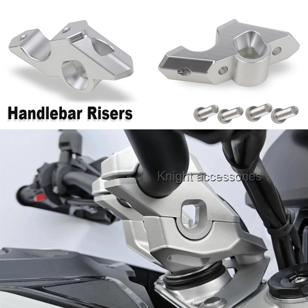 For R 1300 GS R1300GS GS1300 2024- Motorcycle Trophy Lifting Aluminum Handlebar Clamp Extend Adapter Handlebar Offset Risers