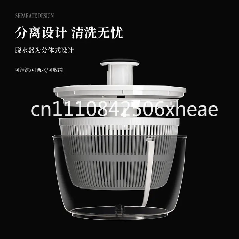 Vegetable dehydrator, manual salad dryer, fruit and vegetable throwing water vegetable basket washing fruit drain artifact