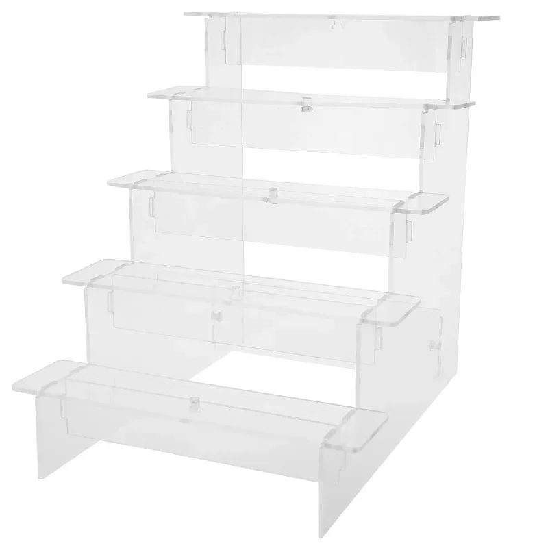 Transparent Acrylic 3/4/5 Tier Display Shelf Stand Organizer Riser for Figures Desktop Storage Rack Clear Acrylic Perfume Holder