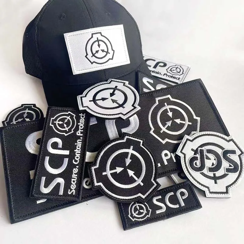 SCP Foundation Emblem Stoffapplikation Stickerei Klettverschluss-Patches, Supernatural Lovers Tactical Badges auf Rucksack, Hut – Detail 1