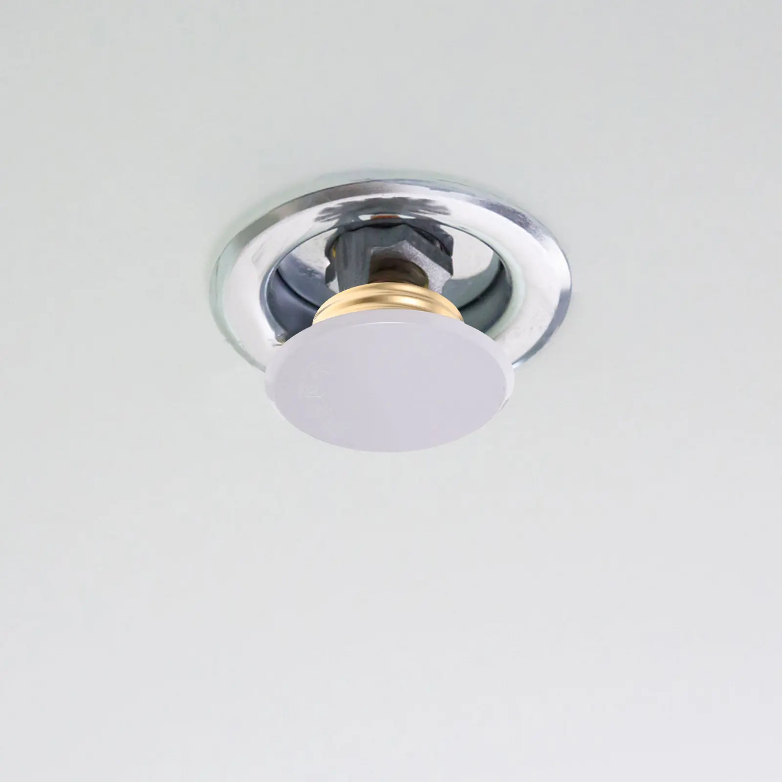 Wall-Mounted Fire Sprinkler Cover Plate Metal Concealed Fire Sprinkler Head Cover Ceiling Protective Part Wall Plate