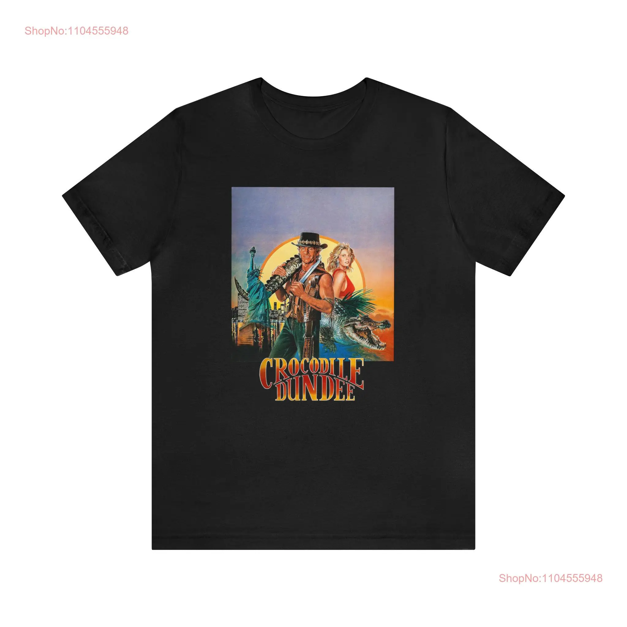 Crocodile Dundee Movie  T Shirt Black or White long or short sleeves